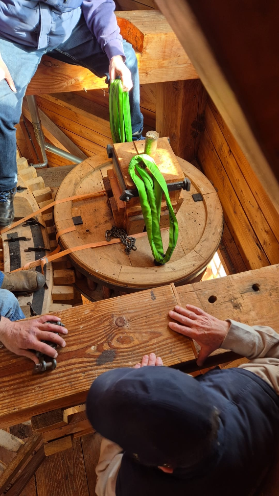 Hijsogen gebruiken voor de stroppen